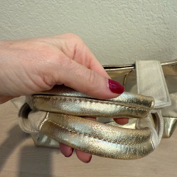 Tory Burch Canvas/Metallic Tote - Picture 6 of 6